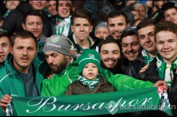 Bursaspor taraftarlarından muhteşem destek!