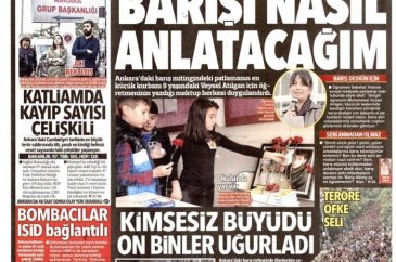 Gazete manşetleri (13 Ekim 2015)