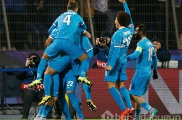 Zenit, şampiyonlar ligi'nde üçte üç yaptı
