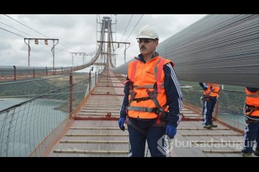 Bakan Bilgin 3. köprü inşaatında incelemelerde bulundu