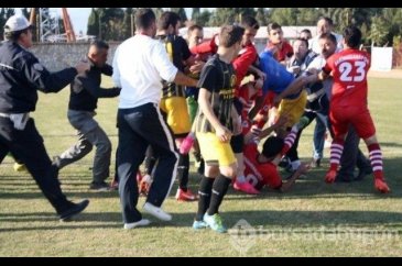 Denizli'deki amatör maçta büyük kavga