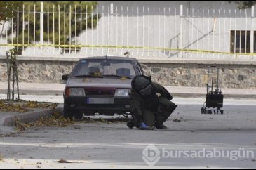 Konya'da polis memurunun aracına bomba