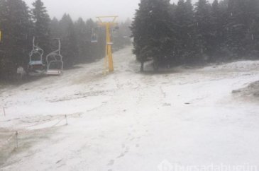 Bursa Uludağ'a mevsimin ilk karı yağdı	