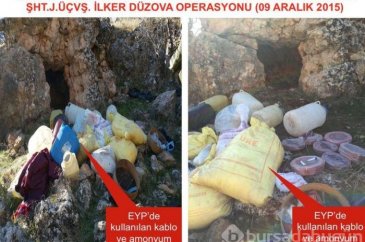 İşte PKK sığınağından çıkanlar	