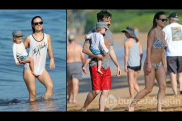 Olivia Wilde kocası ve çocuğuyla birlikte tatilde