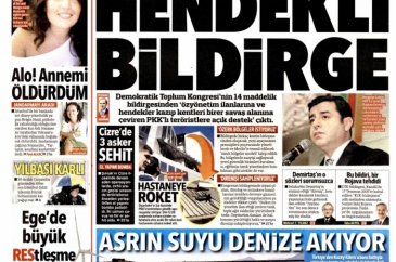 Gazete manşetleri (28 Aralık 2015)