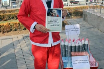 Kayseri'de "Noel" protestosu