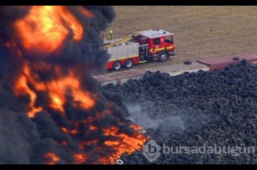 12 bin araba lastiği cayır cayır yandı