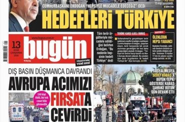 Günün gazete manşetleri  13 Ocak 2016