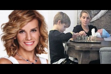Esra Erol oğullarıyla poz verdi
