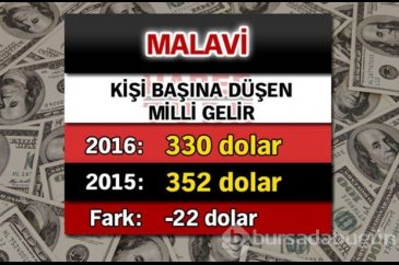 Ülkelerin kişi başına düşen yıllık gelirleri

