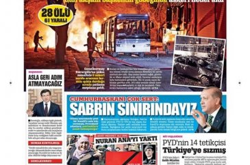 Ankara'daki terör saldırısı manşetlerde
