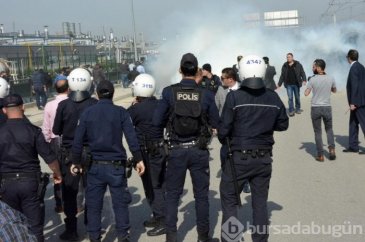 Bursa'da emekçilere biber gazıyla müdahale edildi!
