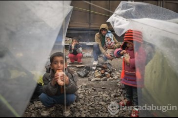 Mültecilerin İdomeni kampındaki yaşamı

