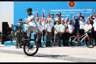 Cumhurbaşkanı Erdoğan bisiklet turnuvasının tanıtım törenine katıldı