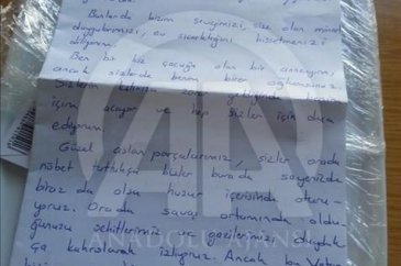 Güvenlik güçlerine duygu dolu destek mektupları