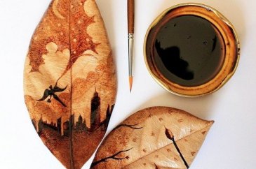 Bir fincan kahveyle sanat eserleri yaratan sanatçıdan 18 fotoğraf
