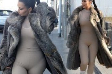 Kim Kardashian ten rengi tulum giyerse...