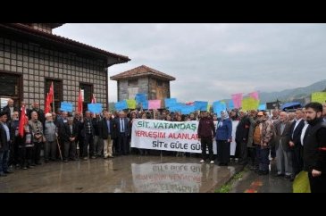Rize'de tabutlu eylem