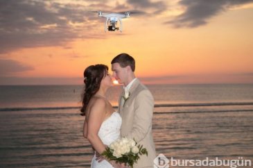'Drone' düğün fotoğrafçılığına alet edilirse...