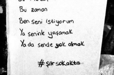Şiir sokakta fırtınası