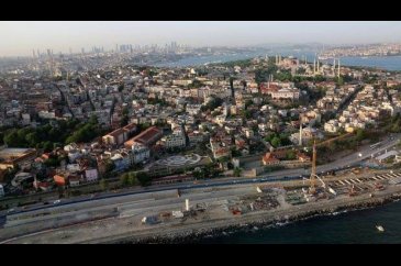 Avrasya Tüneli ilk kez havadan görüntülendi