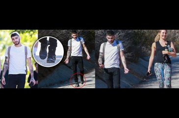 Zayn Malik iki ayağına iki farklı model ayakkabı giydi
