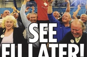 İngiliz basını "Brexit"i böyle gördü:" See EU later!"