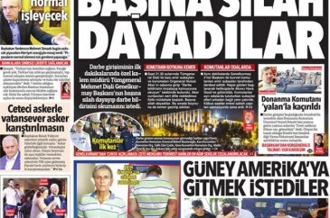  Günün gazete manşetleri 18 Temmuz 2016
