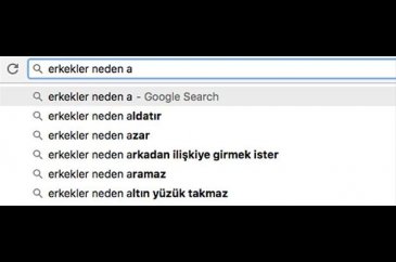 Google'a erkeklerle ilgili sorulan sorular