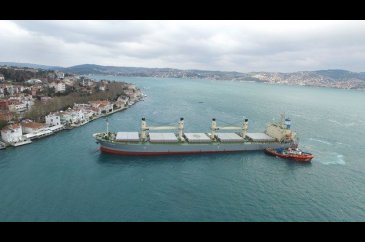 Boğazdaki tehlikeye kuş bakışı