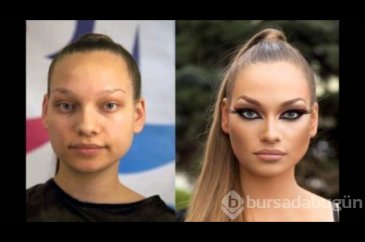 Makyajla evrim geçiren kadınlar