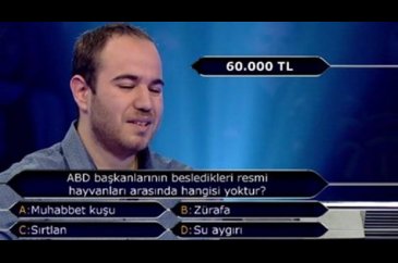 'Kim milyoner olmak ister'e damga vuran soru