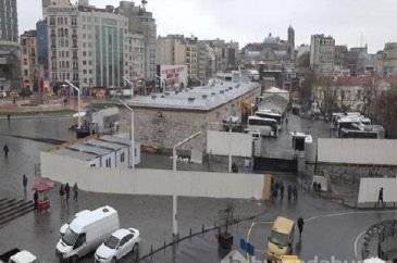 Taksim'de cami yapımına başlandı