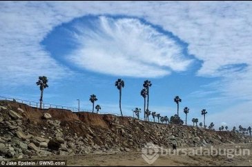 Kalifornia sahilindeki bulutu UFO zannettiler