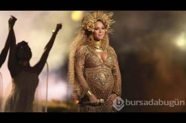 Beyonce'nin Grammy'de giydiği kıyafetinde ilginç detay...