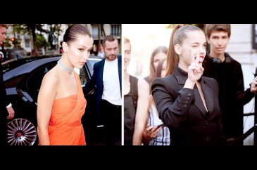 Barbara Palvin ve Bella Hadid 'Vogue' partisinde