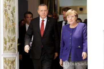 Erdoğan-Merkel görüşmesinden kareler