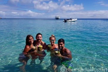 Lionel Messi ve Antonella Roccuzzo balayında