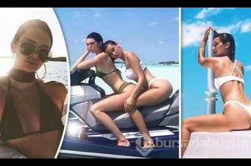 Mikonos tatilcileri Kendall Jenner ve Bella Hadid