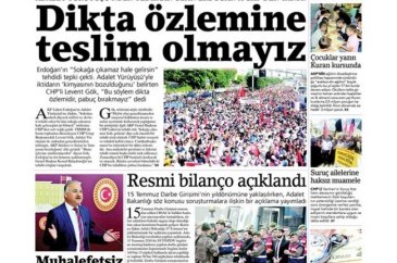 Günün gazete manşetleri - 14 Temmuz 2017