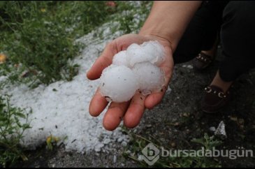Edirne'de ceviz büyüklüğünde dolu
