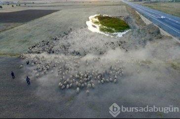 Çeleli yolculuk drone'la kaydedildi