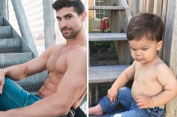 Bebek model amcası rakip oldu
