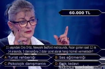 Kim Milyoner Olmak İster'de ilginç sorular
