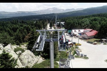 Bursa'da "Korkusuz kahramanlar"ın halatlar üzerindeki tehlikeli mes...