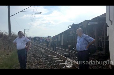 Tekirdağ'da tren kazası! İşte olay yerinden kareler