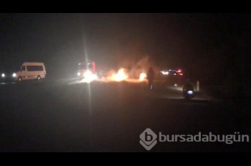 Bursa'da çarpışan iki motosiklet alev aldı: 3 ölü, 1 yaralı
