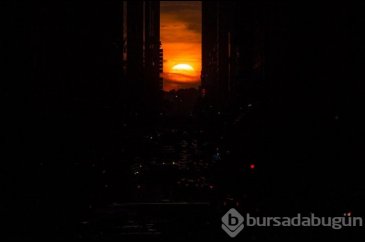 New York da gün batımı "Manhattanhenge"
