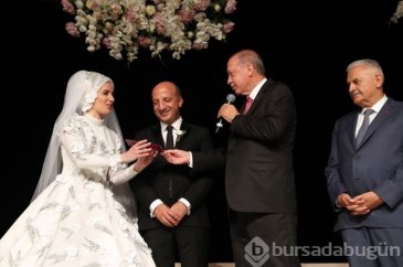 Cumhurbaşkanı Erdoğan ve TBMM Başkanı Yıldırım nikah şahidi oldu